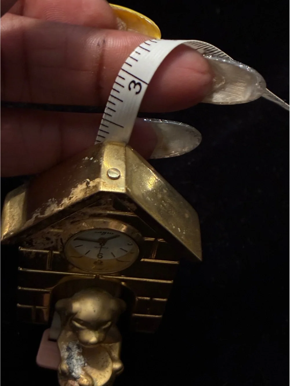 Vintage Miniature Gold Tone Clock Lot